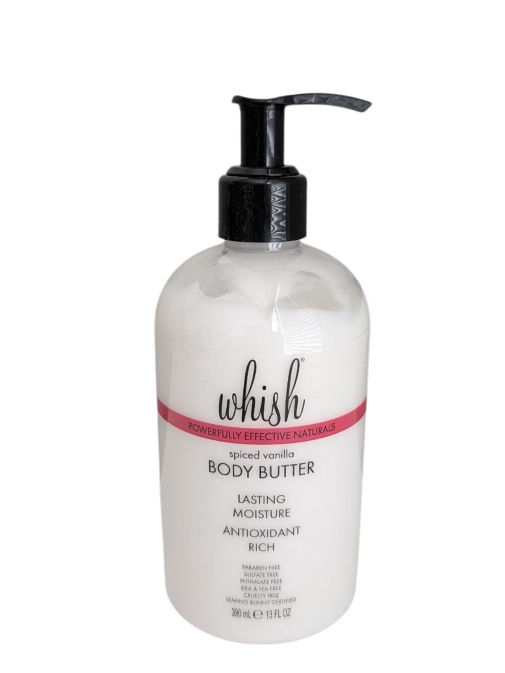 Whish SPICED VANILLA Body Butter 13 fl oz JUMBO New with Pump Antioxidant Rich
